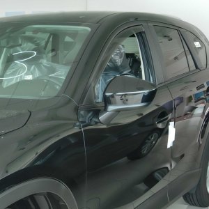 Mazda CX-5 Wind Deflector - Omac - Acrylic 2 Pcs - Black Smoke - '13-'16